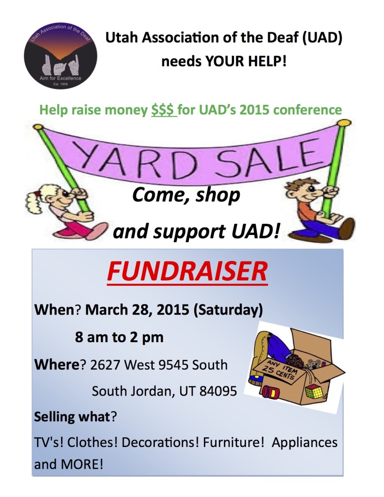 UAD yard sale march 2015